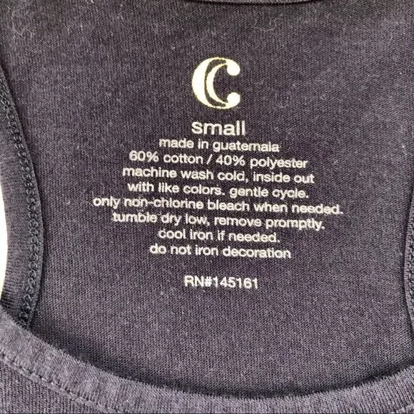 Small, navy blue, cute racer back tank top - Picture 5 of 5